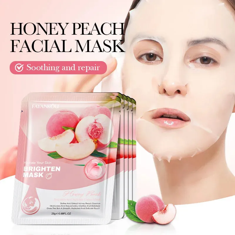 10 Piece Fruit Face Masks For Hydrating & Brightening Skin