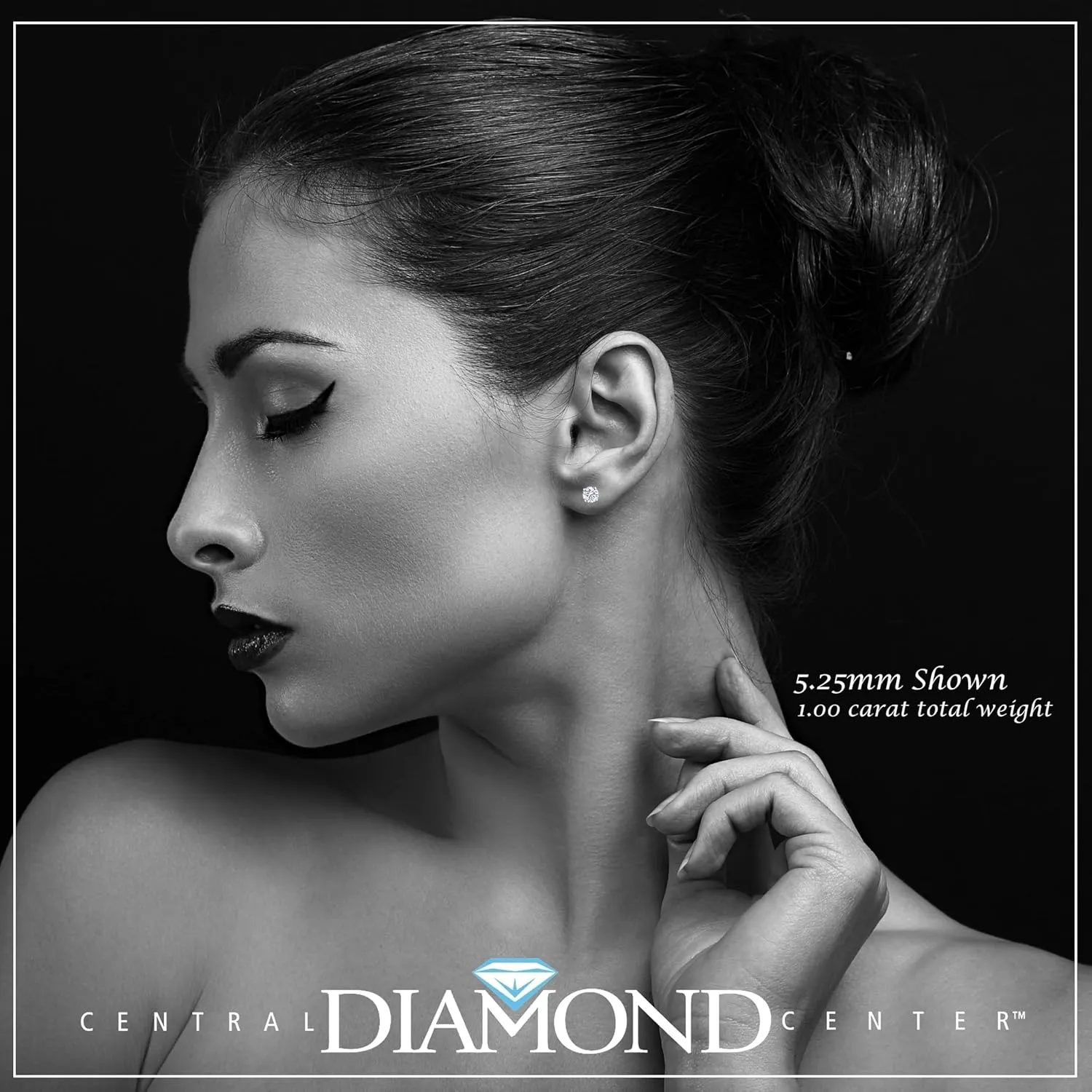 14K Solid Gold Post & Silver Simulated Diamond Stud Earrings-cubic zirconia earrings studs .30ct to 8.00ct