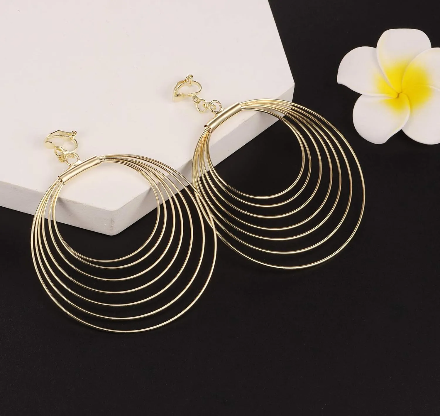 15 Pairs Gold Clip on Earrings for Women Fashion,Lightweight Fake Earrings Set