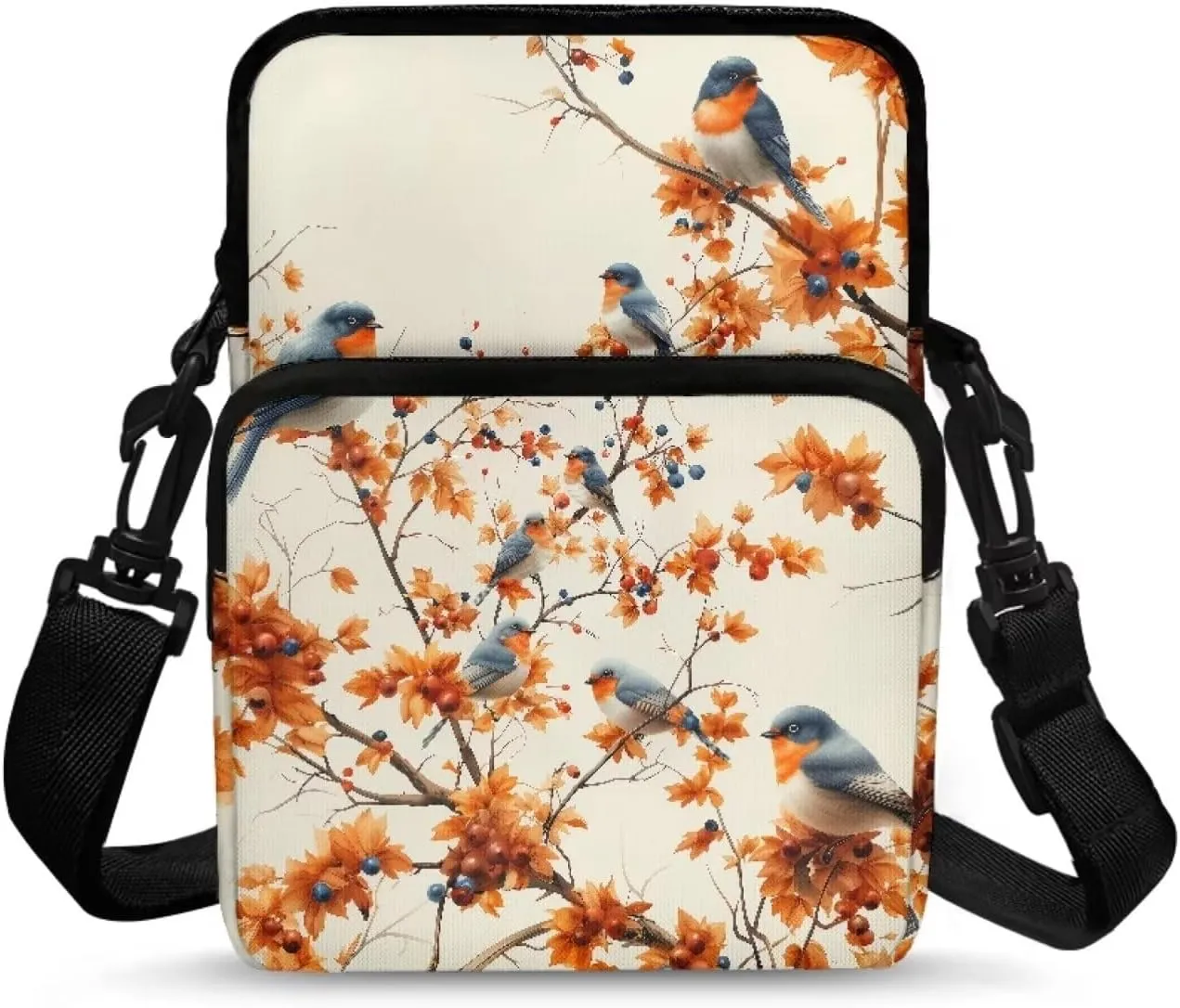 2 Layer Shoulder Bags Portable Satchel Crossbody Bag Chest Bag for Kids Girls Boys