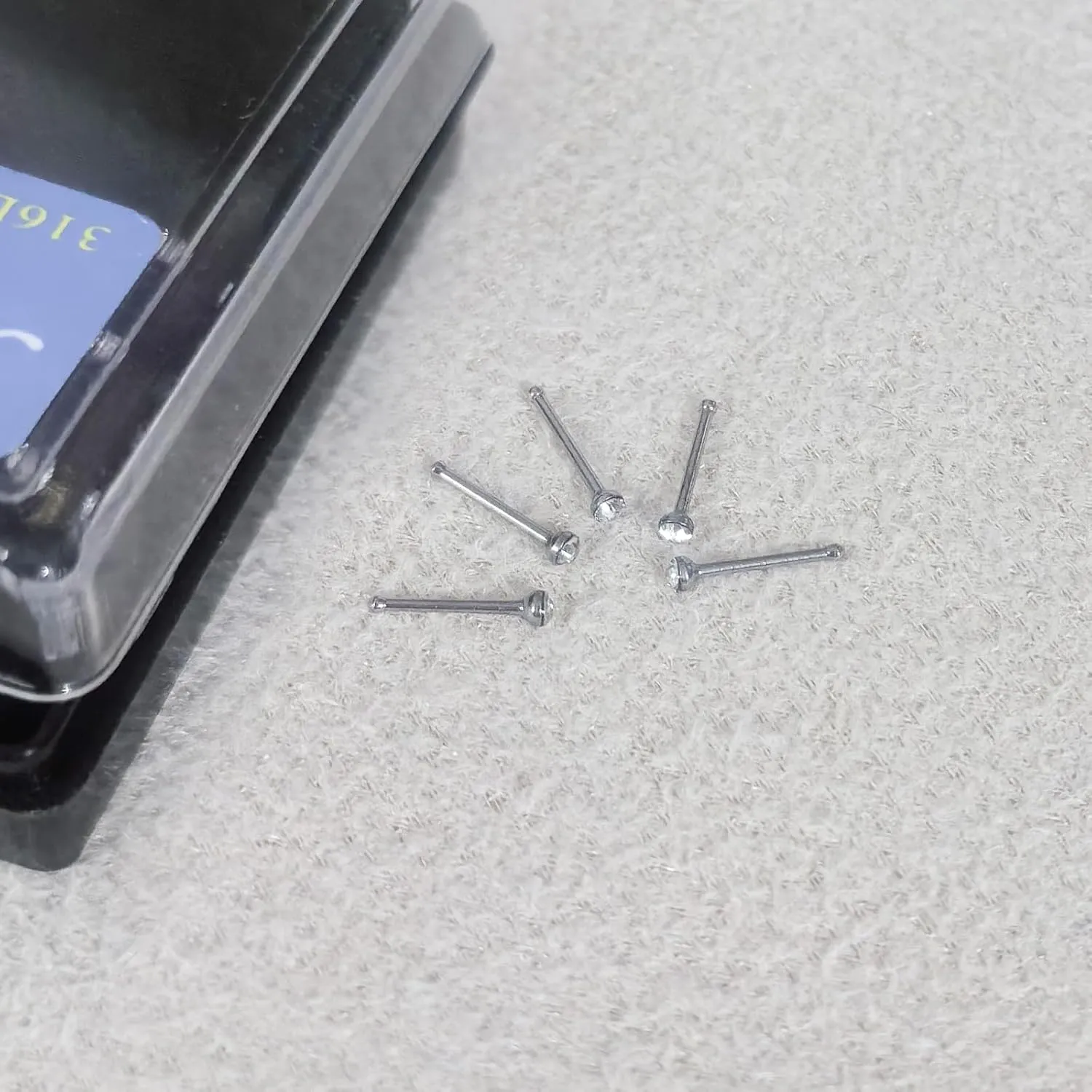 24-60pcs Nose Rings, Nose Studs, 18G-23G (1.5mm 1.8mm 2mm 2.5mm 3.0mm)