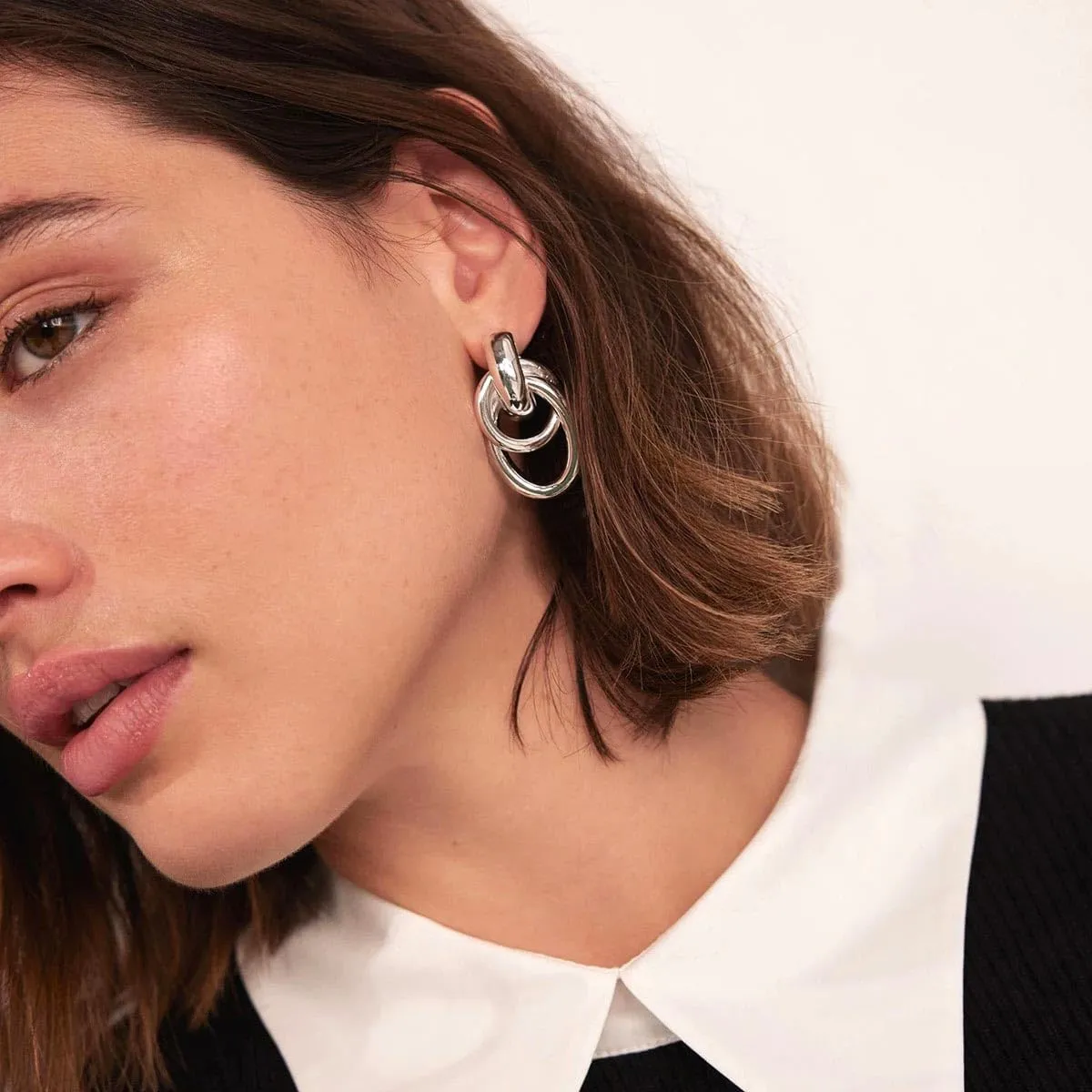4 Pairs 14K Gold Plated Dangle Earrings for Women Knot Teardrop Chunky Gold Statement Drop Earrings for Women Trendy Jewelry Gifts