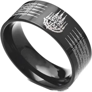 925 Sterling Silver Five Diamond Talismans 8mm Wide Ring Wedding Engagement Ring 18K Gold Micro Talisman Element Ring Fashion Faith Prayer Promise Ring Eternal Ring RYFF.00016