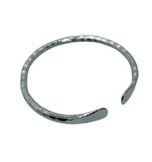 925 Sterling Silver Hammered Bangle Bracelet for Women and Man, Slender Skinny Stackable Bangles,Round Bangles, Stacking Bracelets, Handmade Bangles BY ISHU JEWELLER (10, Silver)