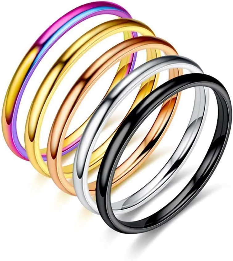 925 Sterling Silver Simple Wedding Bands for Women,Stackable Promise Ring for Her Wedding Engagement Rings Set for Couple