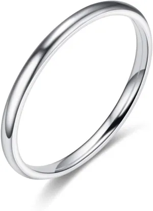 925 Sterling Silver Simple Wedding Bands for Women,Stackable Promise Ring for Her Wedding Engagement Rings Set for Couple