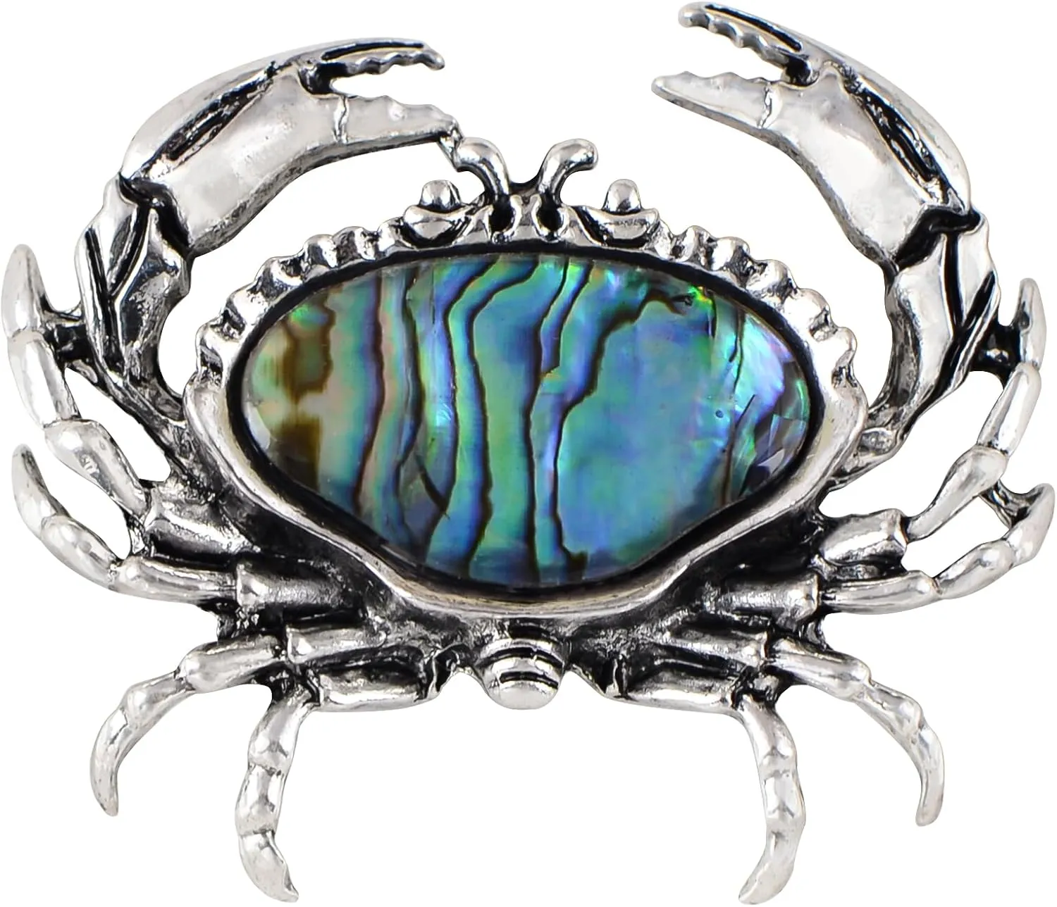 Alilang Abalone Shell Crab Sea Animal Brooch Pin & Pendant, Suit Lapel Pin for Valentine's Day Anniversary Birthday