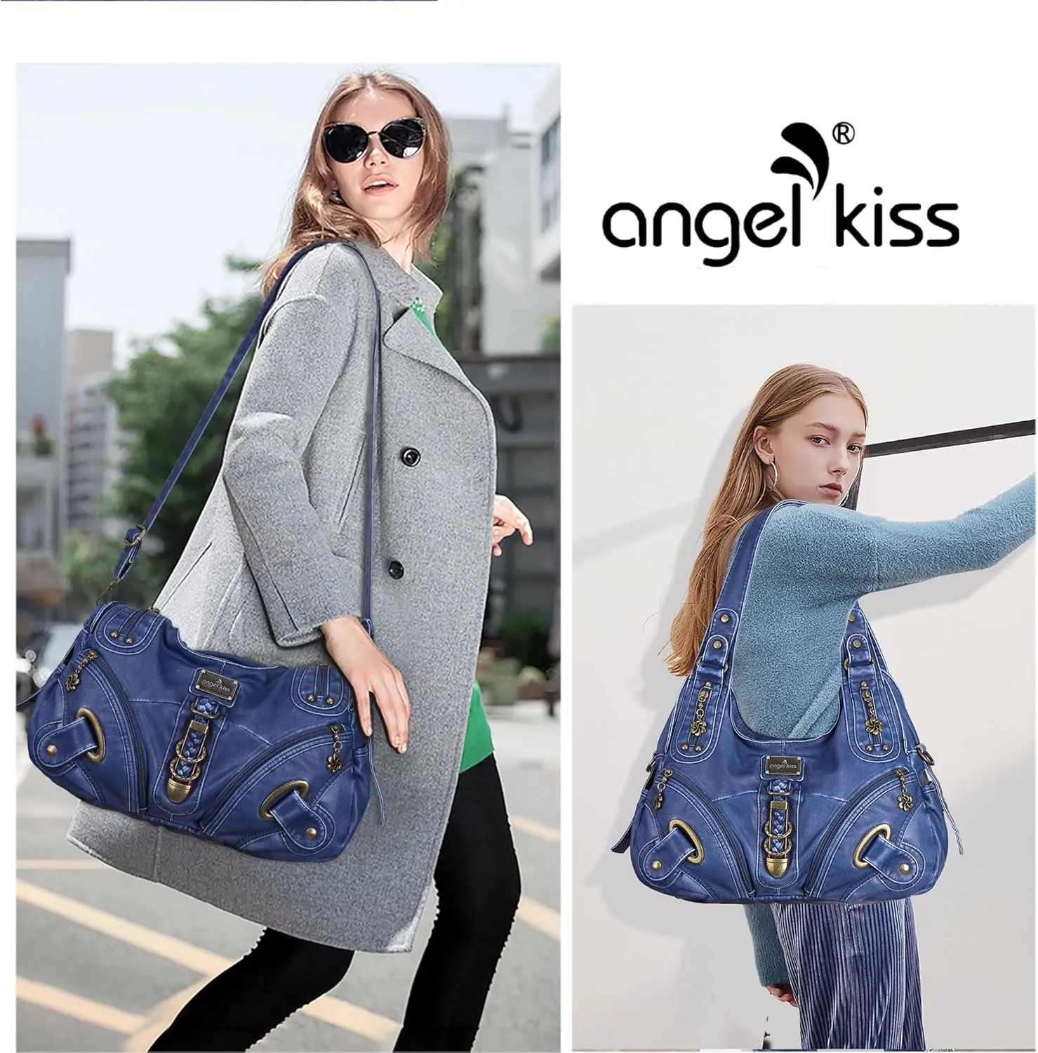 Angelkiss Hobo Purses and handbags for Women Satchel Handbag Women Purses Large Daily Shoulder Bags