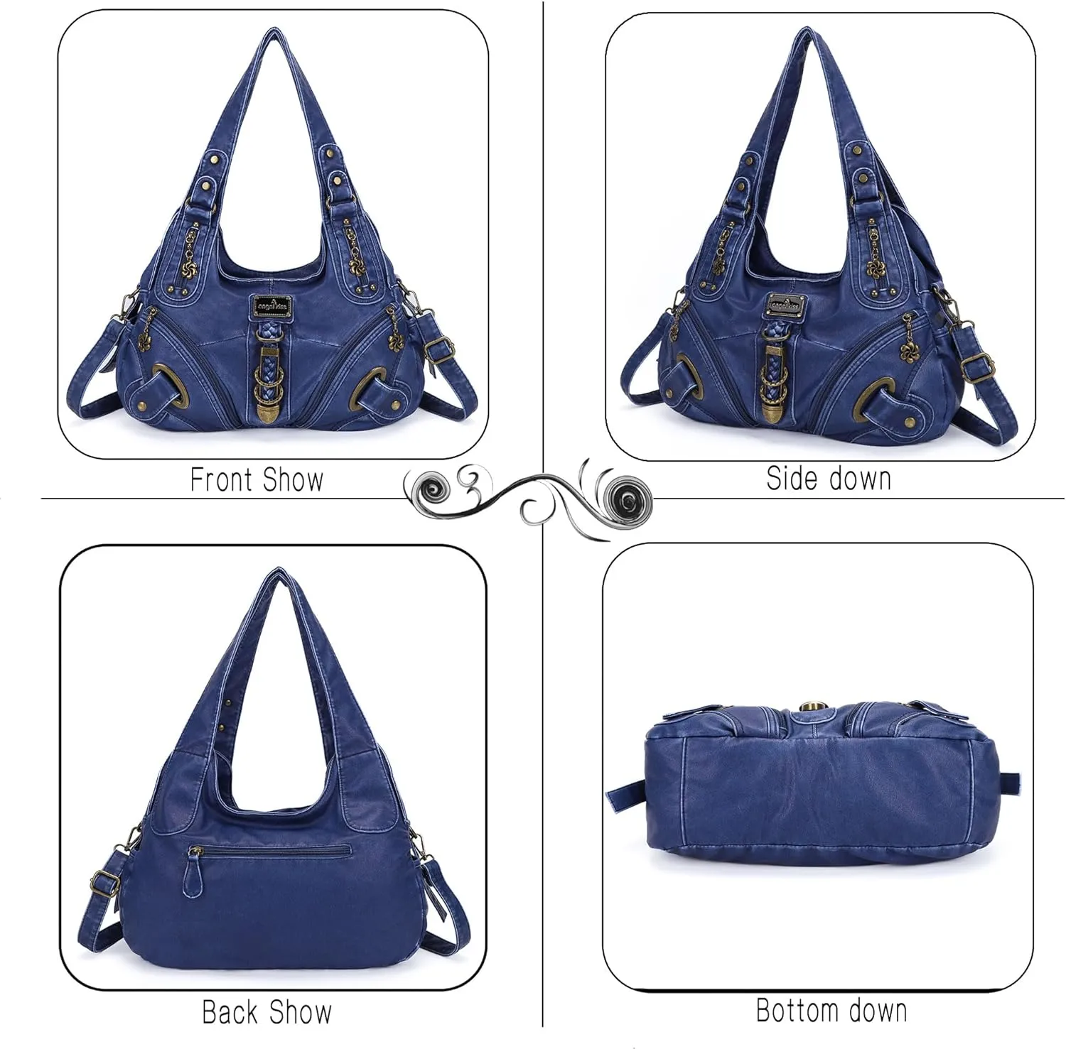 Angelkiss Hobo Purses and handbags for Women Satchel Handbag Women Purses Large Daily Shoulder Bags