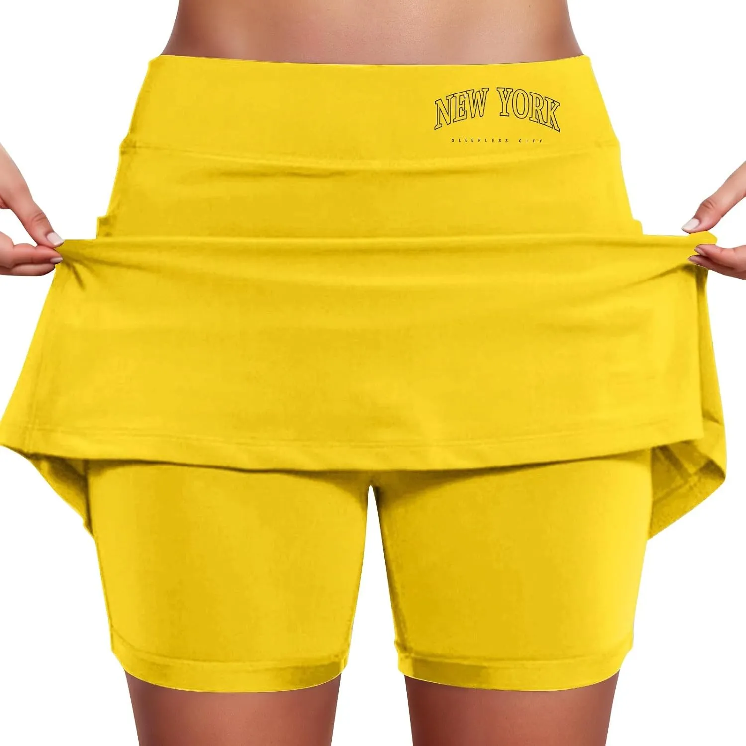 Athletic Skirts Women with Shorts Casual Tummy Control Tennis Skorts with Pockets New York Yoga Workout Summer Clothes