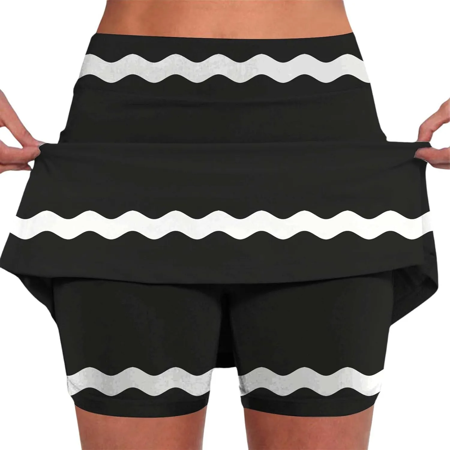 Athletic Skorts for Women High Waist Tummy Control Tennis Skirts with Shorts Summer Sports Workout Yoga Mini Skirts