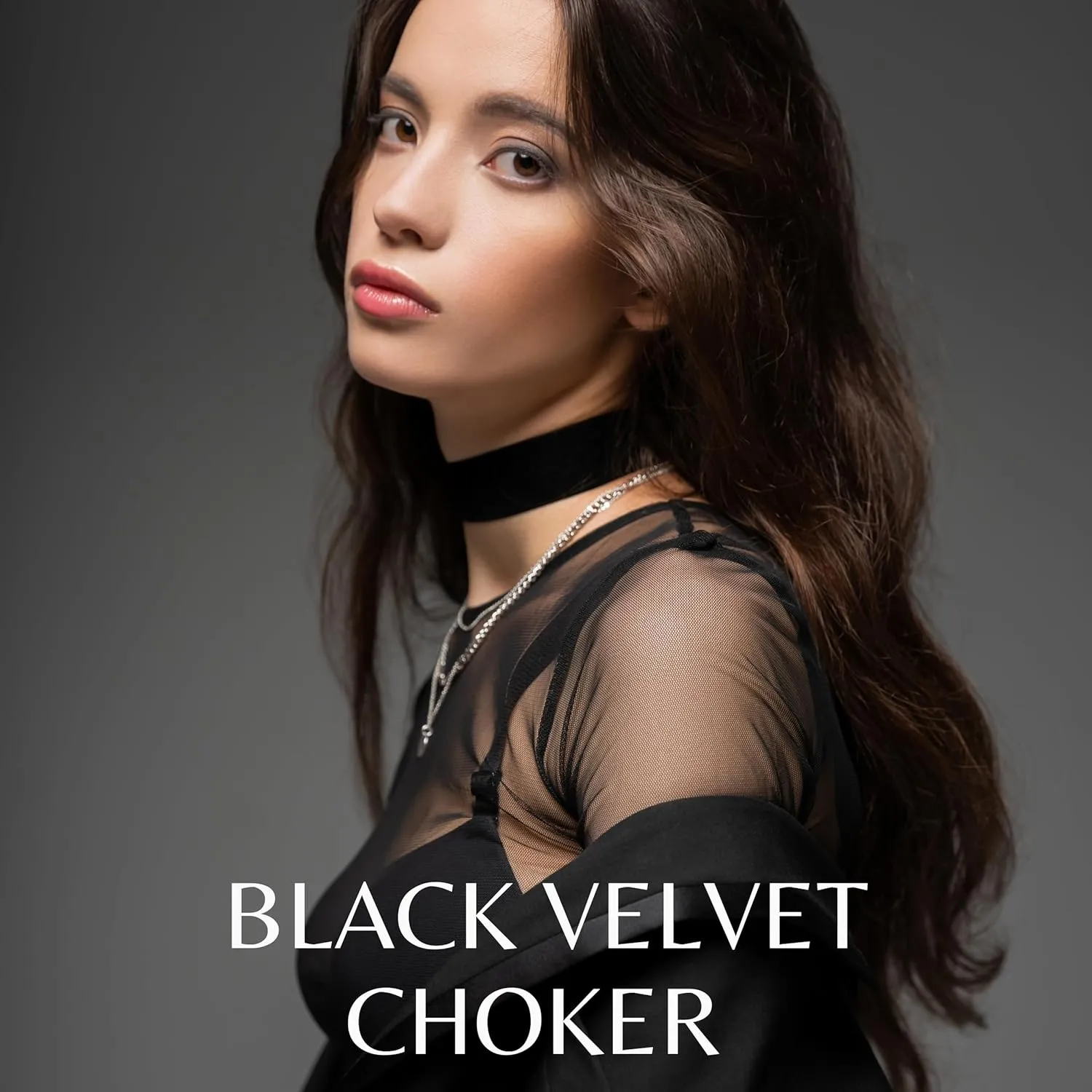 Black Leather, Velvet, Heart Pendant Choker 90s Accessories Goth Style Classic Punk Gothic Neck Collar Choker Necklace for Women and Men, Pack of 3