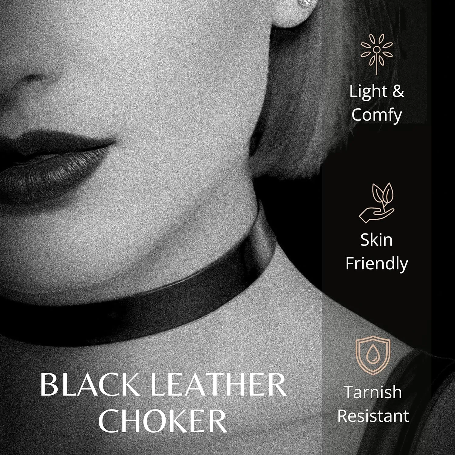 Black Leather, Velvet, Heart Pendant Choker 90s Accessories Goth Style Classic Punk Gothic Neck Collar Choker Necklace for Women and Men, Pack of 3