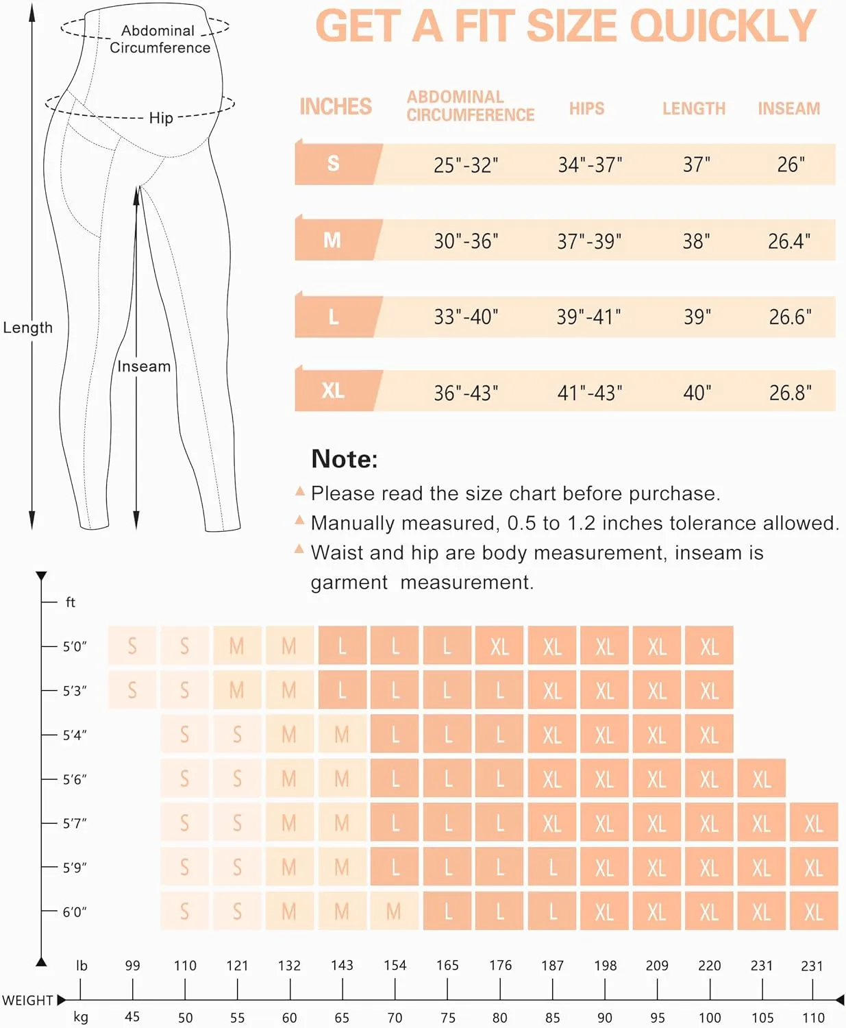 BONVIGOR Nudi Maternity Leggings Over The Belly Pregnancy Leggings with Pockets Workout Activewear Yoga Pants