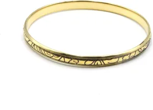 Brass Bangles | Stackable Gold Bracelets | Boho Bracelets | Bohemian Bangles | Skinny Bangles & Thick Bangles | Metal Bracelets | Abstract Pattern