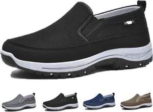 Breathable Orthopedic Travel Plimsolls, Shoes for Men, Men's Arch Support Slip-on Canvas Loafers