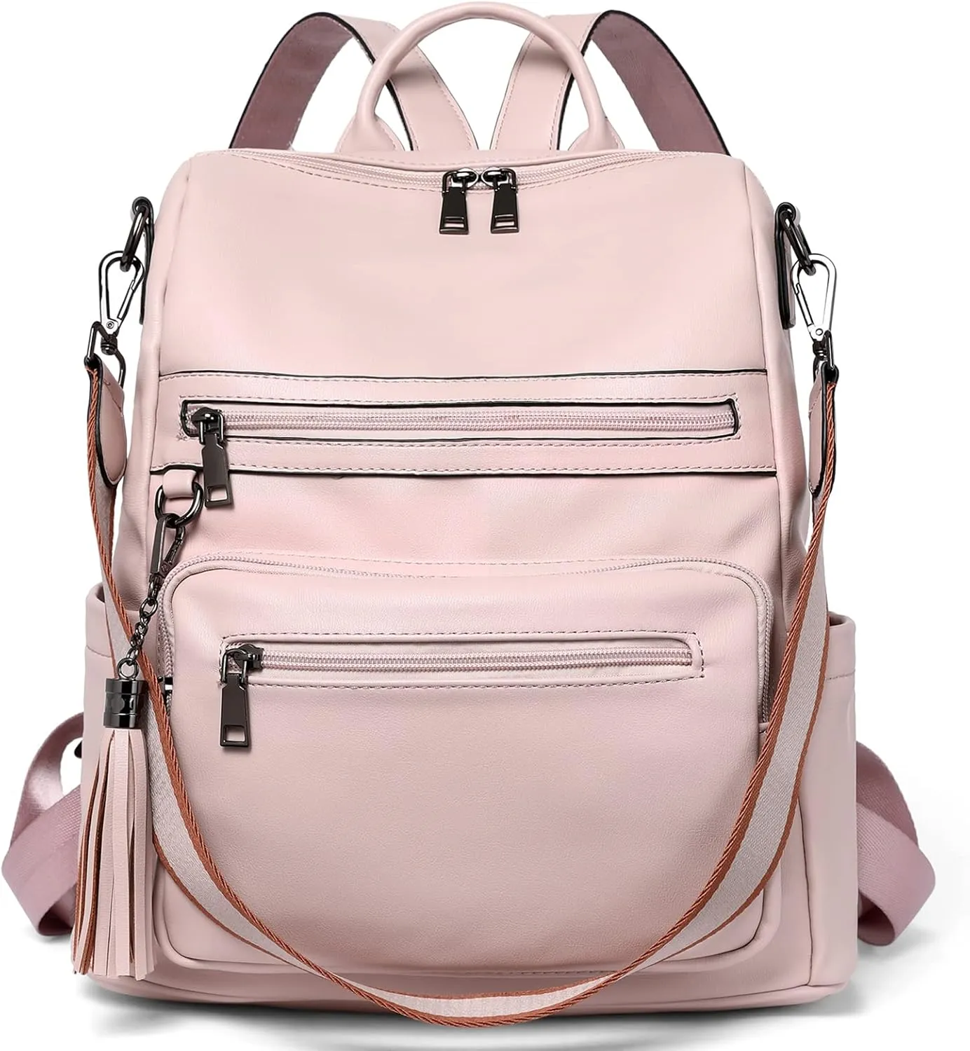BROMEN Backpack Purse for Women Fashion Leather Designer Travel Large Ladies Shoulder Bags