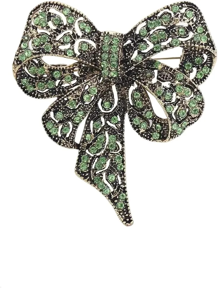 Brooches for women Sparkling Rhinestone Bow Brooches for Women Unisex Office Party Friend Gifts Jewelry Accessories-T50