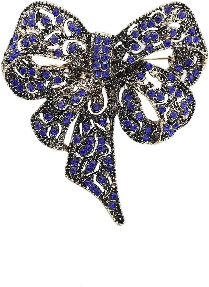 Brooches for women Sparkling Rhinestone Bow Brooches for Women Unisex Office Party Friend Gifts Jewelry Accessories-T50