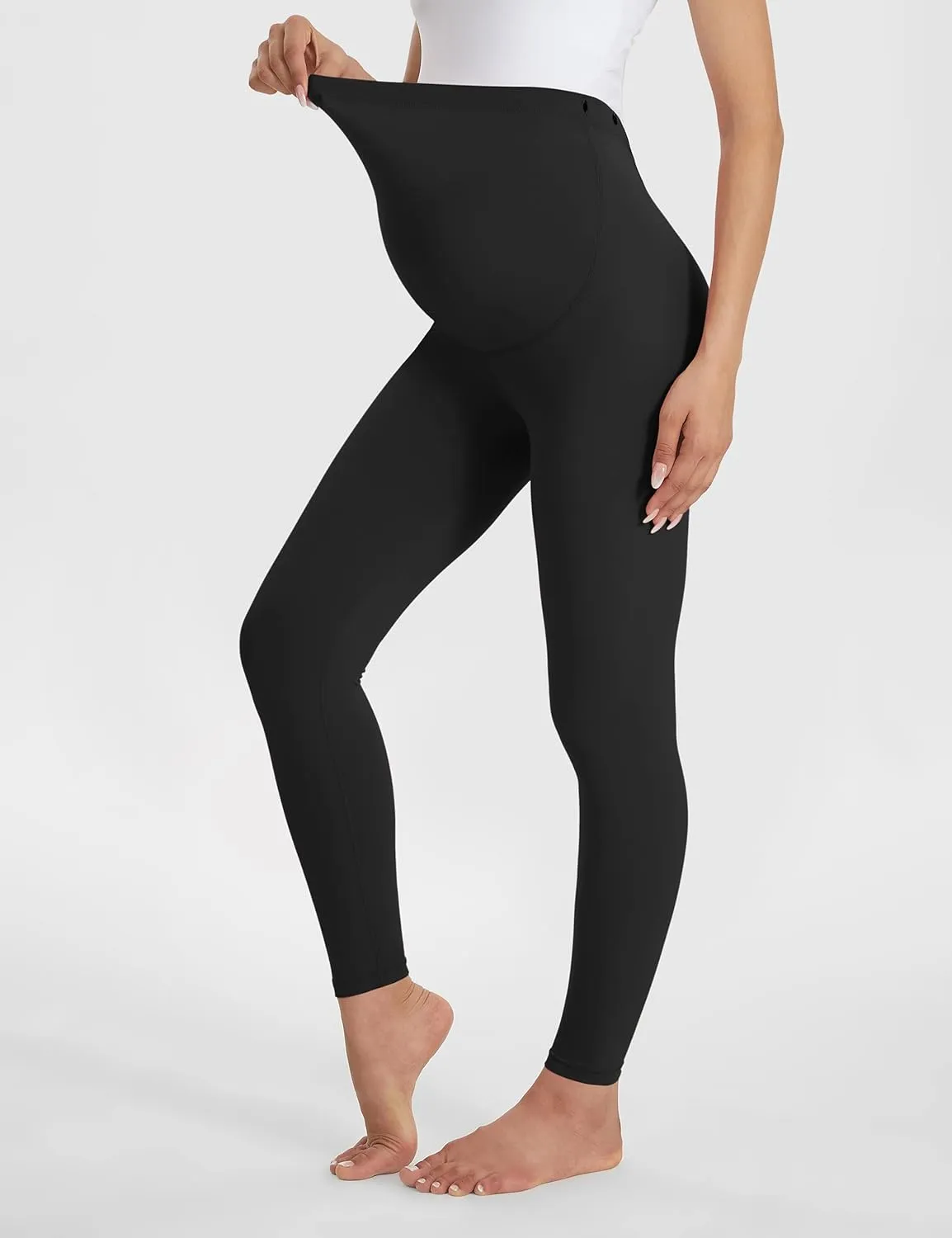 Buttergene Women's Maternity Leggings over the Belly Pregnancy Active Wear Workout Yoga Tights Pants