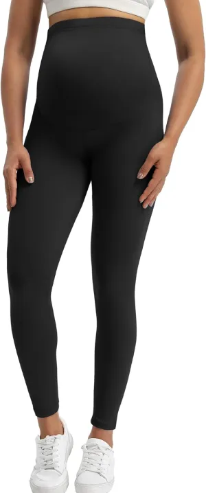 Buttergene Women's Maternity Leggings over the Belly Pregnancy Active Wear Workout Yoga Tights Pants