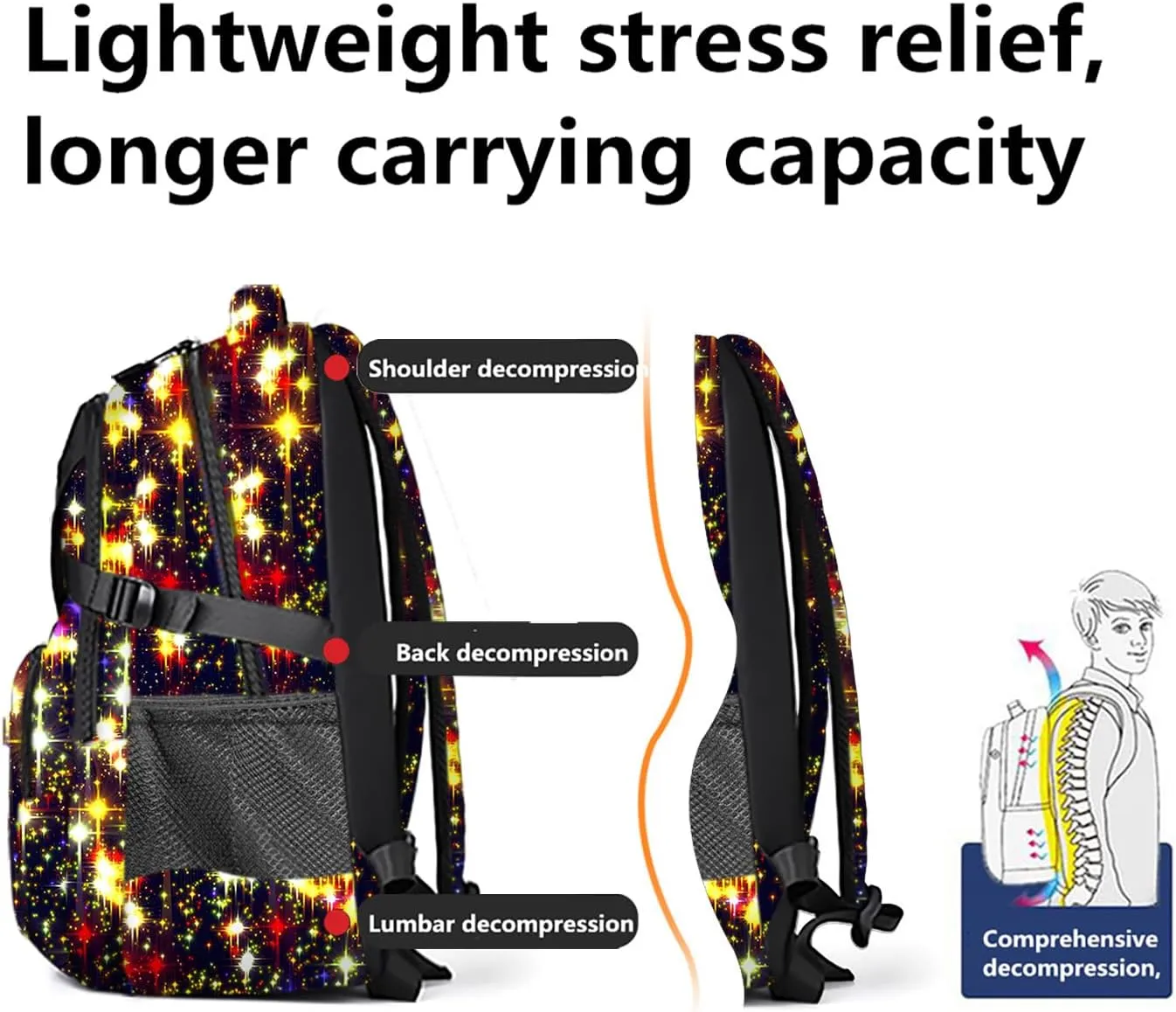 Casual Lightweight Backpacks for Boys & Girls, School Bookbags, 15 "Laptop Backpack, Travel Bag (212-ddeng)