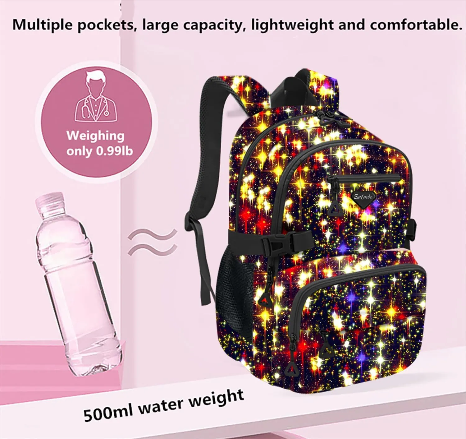 Casual Lightweight Backpacks for Boys & Girls, School Bookbags, 15 "Laptop Backpack, Travel Bag (212-ddeng)