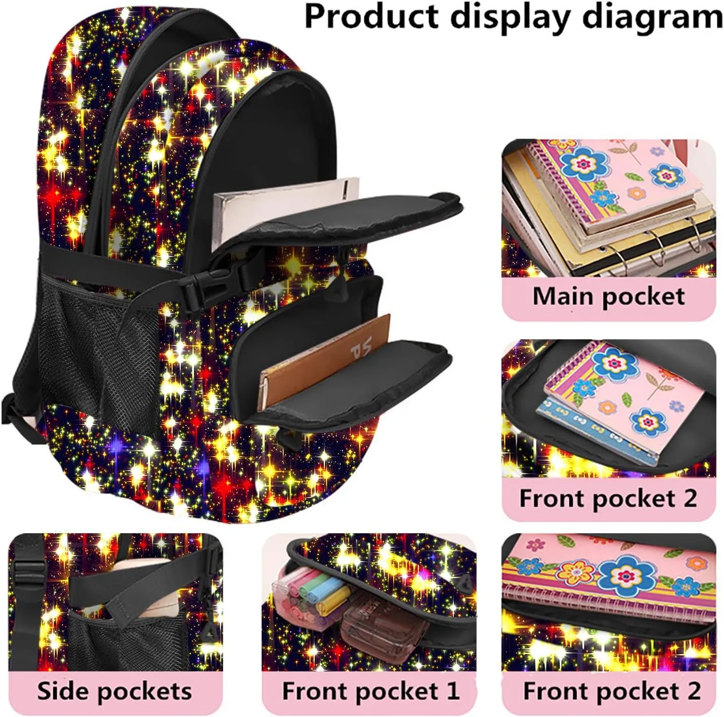 Casual Lightweight Backpacks for Boys & Girls, School Bookbags, 15 "Laptop Backpack, Travel Bag (212-ddeng)