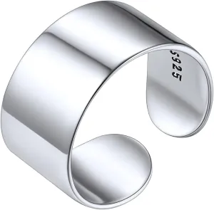ChicSilver 925 Sterling Silver Toe Ring Minimalist Hypoallergenic Adjustable Band Ring Summer Beach Bare Foot Jewelry