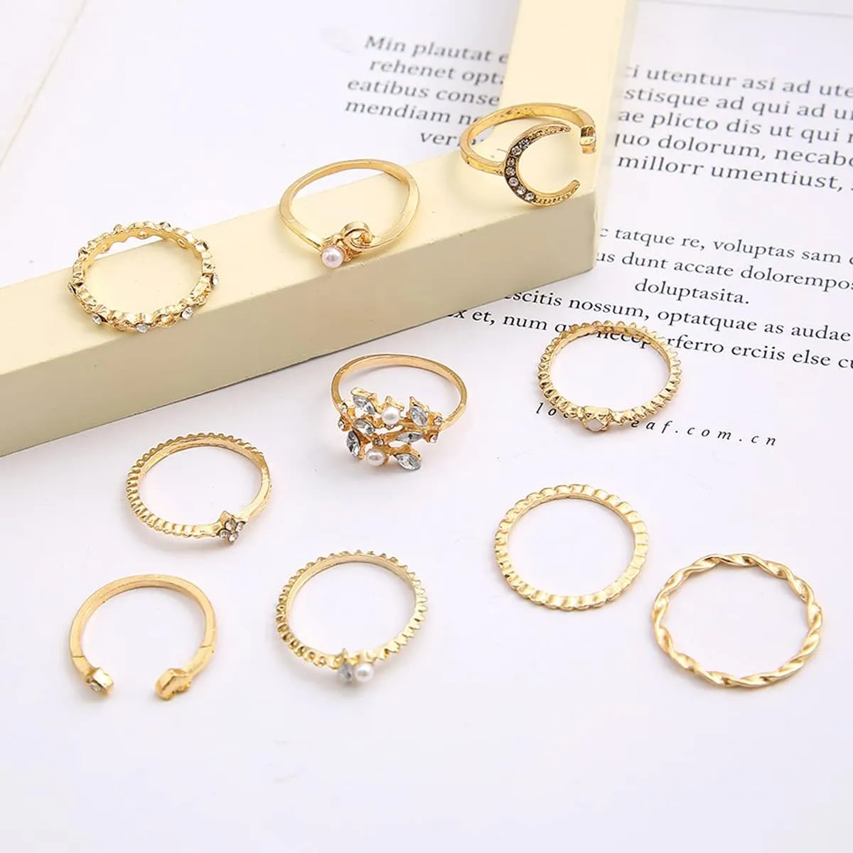 choice of all Stackable Rings Set for Women Gifts Trendy Stuff Gold Stackable Moon Star Knuckle Rings Boho Rings Cute Stuff Jewelry Gifts