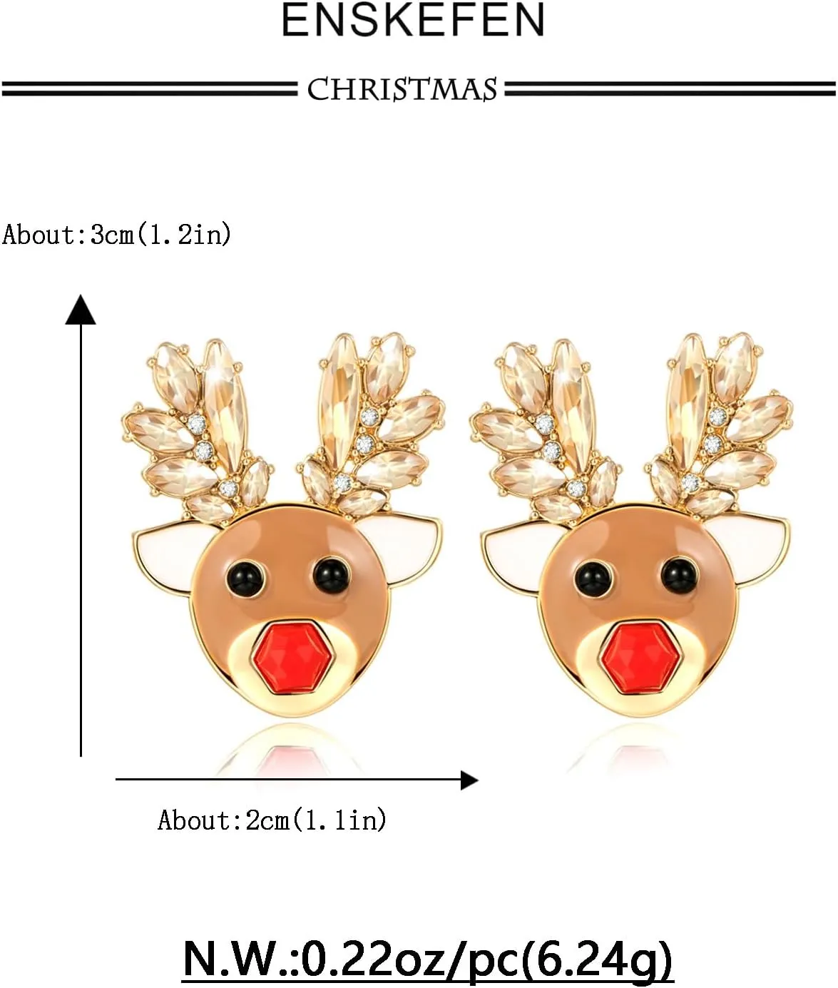 Christmas Earrings for Women Cute Reindeer Earrings Colorful Light Bulb Xmas Earrings Christmas Tree Earrings Gingerbread Deer Garland Bow Earrings Holiday Jewelry