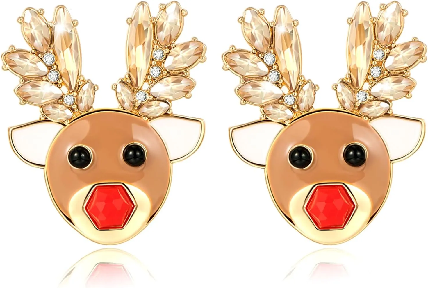 Christmas Earrings for Women Cute Reindeer Earrings Colorful Light Bulb Xmas Earrings Christmas Tree Earrings Gingerbread Deer Garland Bow Earrings Holiday Jewelry