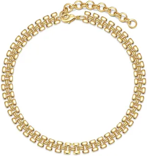 CLASSYZINT Gold Chunky Choker Necklace Large Wide Chain Short Chokers For Women Girls