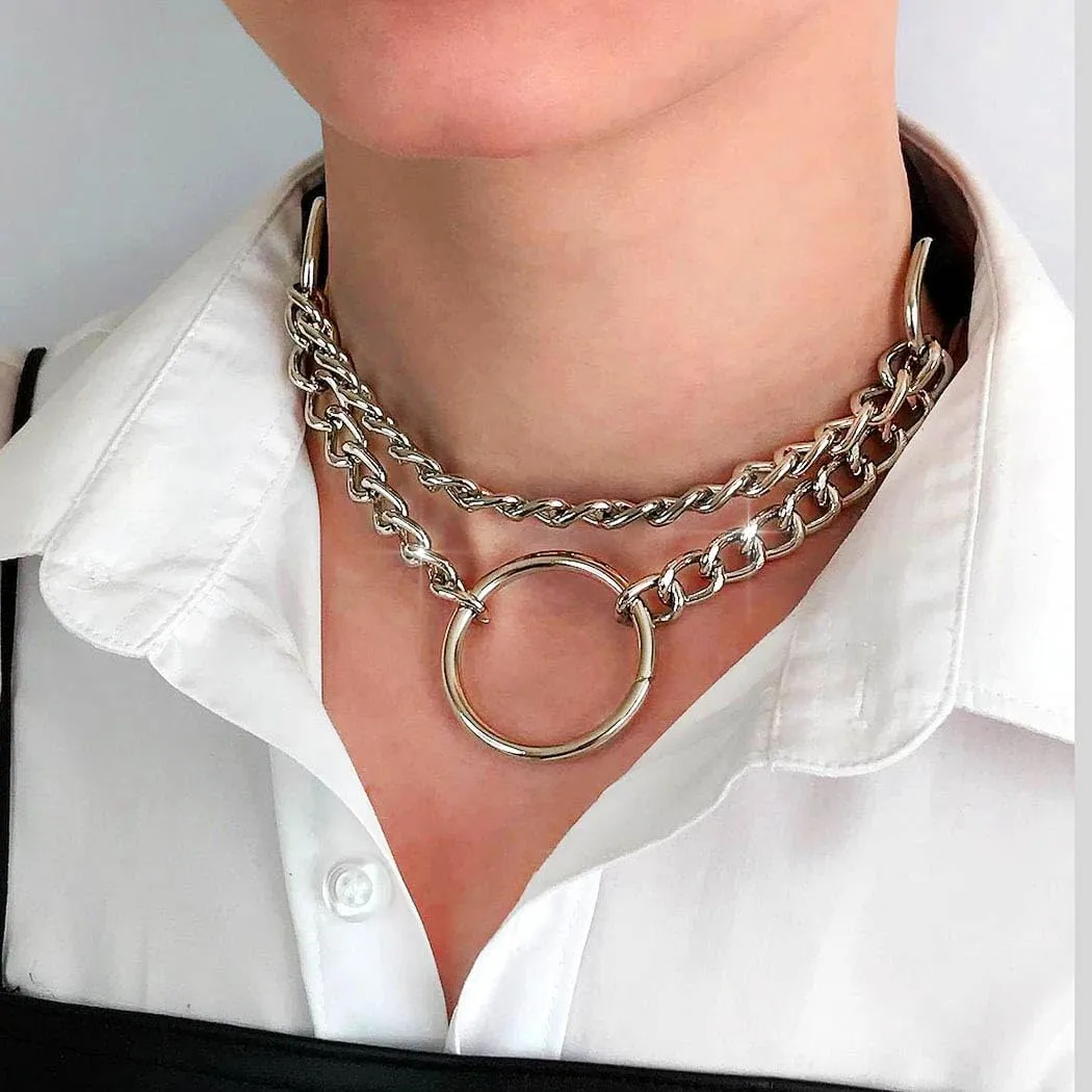 CLOACE Punk Leather Choker Necklace Black Gothic Collar Chokers Necklaces Wide Leathers Costume Jewelry Accessories for Women