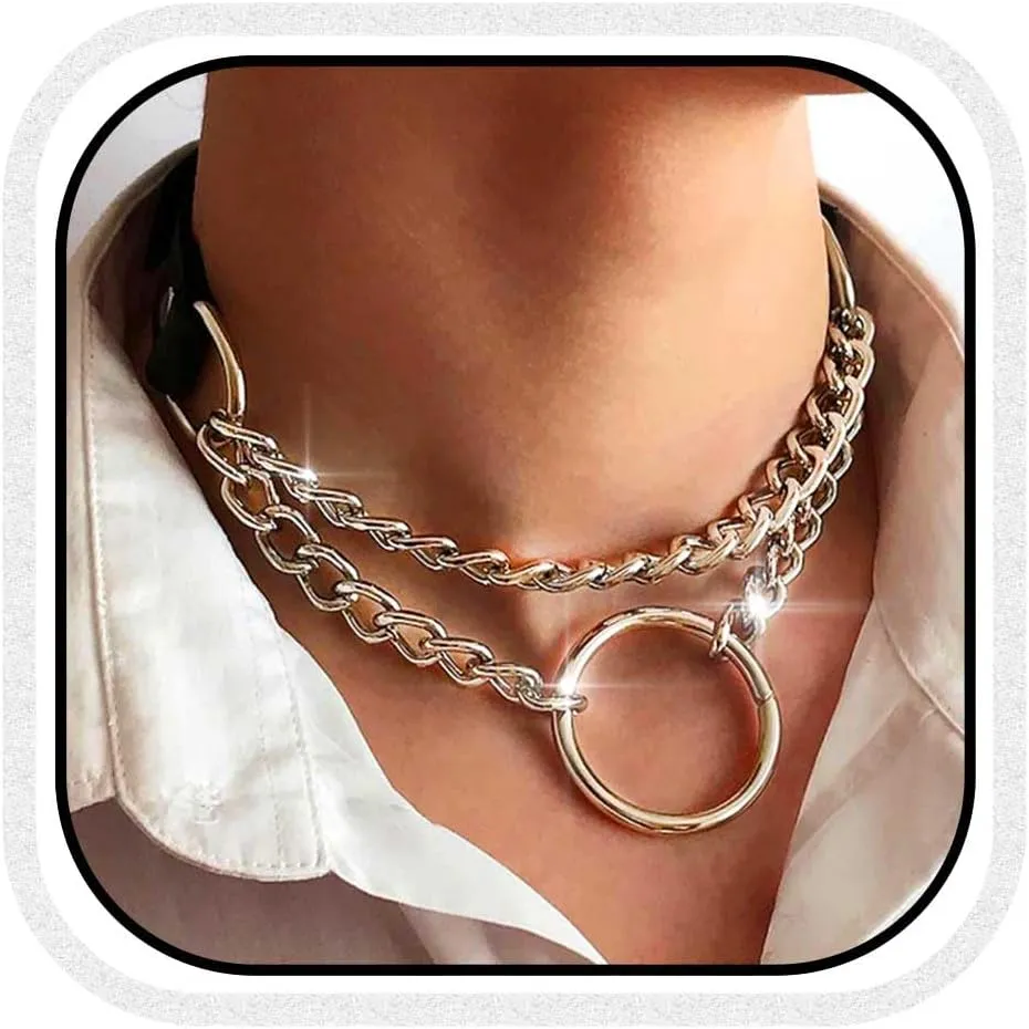 CLOACE Punk Leather Choker Necklace Black Gothic Collar Chokers Necklaces Wide Leathers Costume Jewelry Accessories for Women