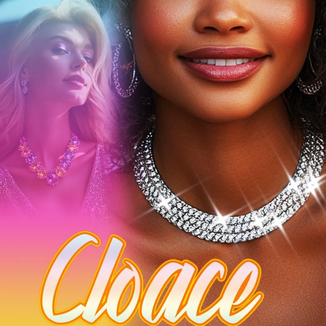 CLOACE Rhinestone Choker Necklace Diamond Row Necklaces Sparkly Crystal Necklace Chain Jewerly Prom Accessories for Women