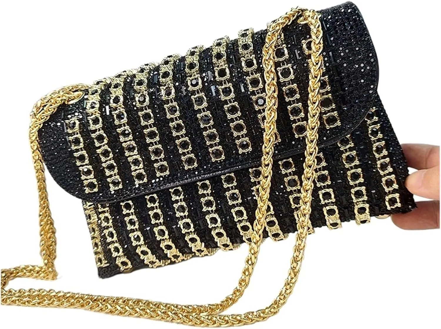 Clutch Bag For Women Handbag Rhinestone Summer Wedding Party Shoulder Bags For 6.7 ''Purses For Walks