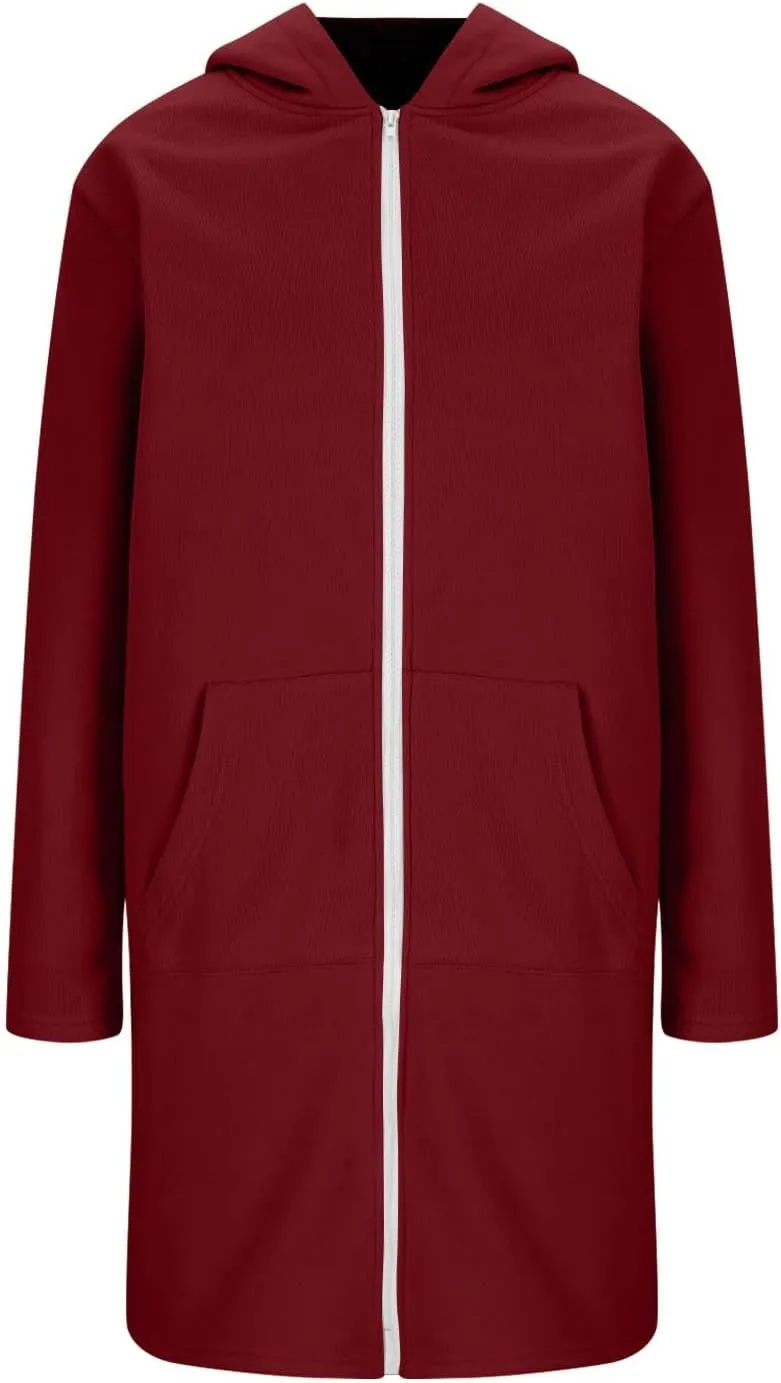 Coats for Women Zip Up Long Sleeve Oversized Hoodies Casual Lightweight Fleece Jackets with Pockets Outerwear