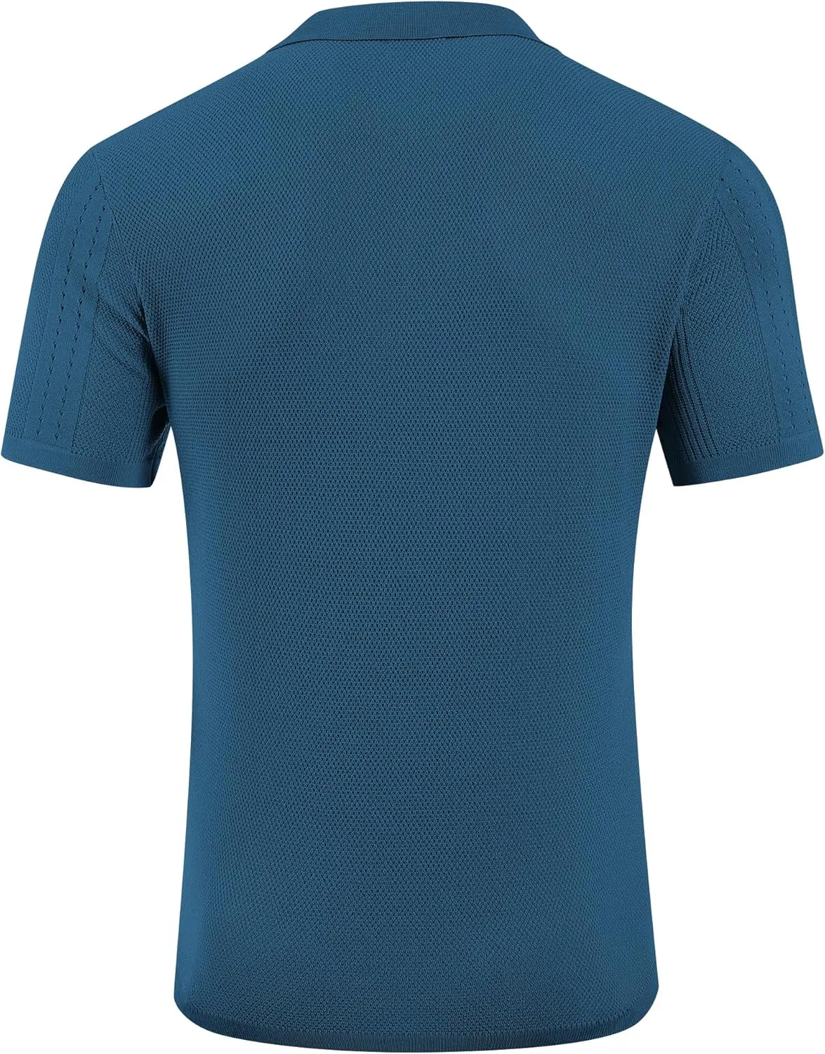 COOFANDY Mens Knit Polo Shirts Short Sleeve Collared Golf Shirt Hollow Out Textured T-Shirt Summer Fashion Tops