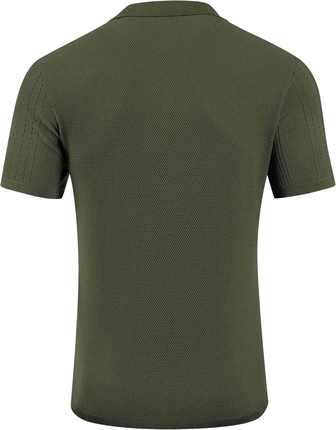 COOFANDY Mens Knit Polo Shirts Short Sleeve Collared Golf Shirt Hollow Out Textured T-Shirt Summer Fashion Tops