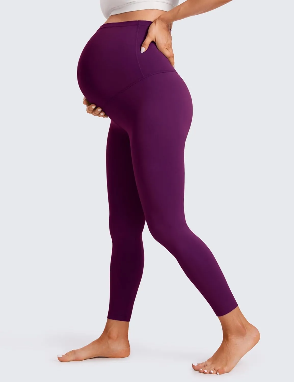 CRZ YOGA Womens Butterluxe Maternity Leggings Over The Belly 25" - Buttery Soft Workout Activewear Yoga Pregnancy Pants