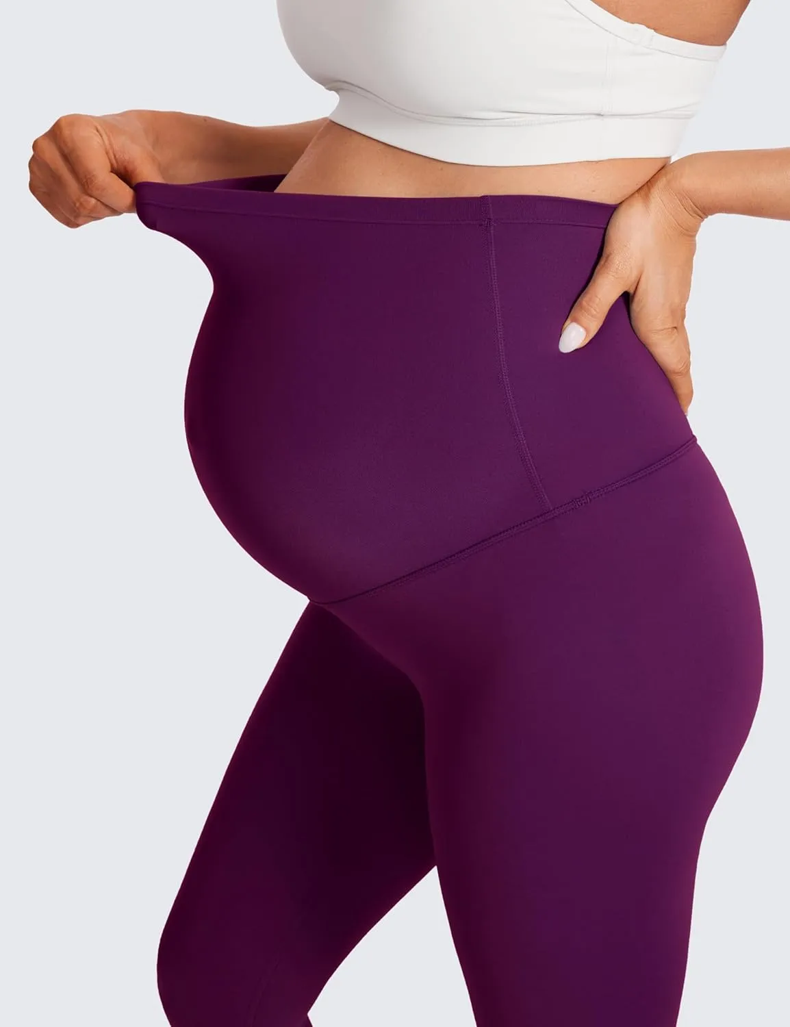 CRZ YOGA Womens Butterluxe Maternity Leggings Over The Belly 25" - Buttery Soft Workout Activewear Yoga Pregnancy Pants