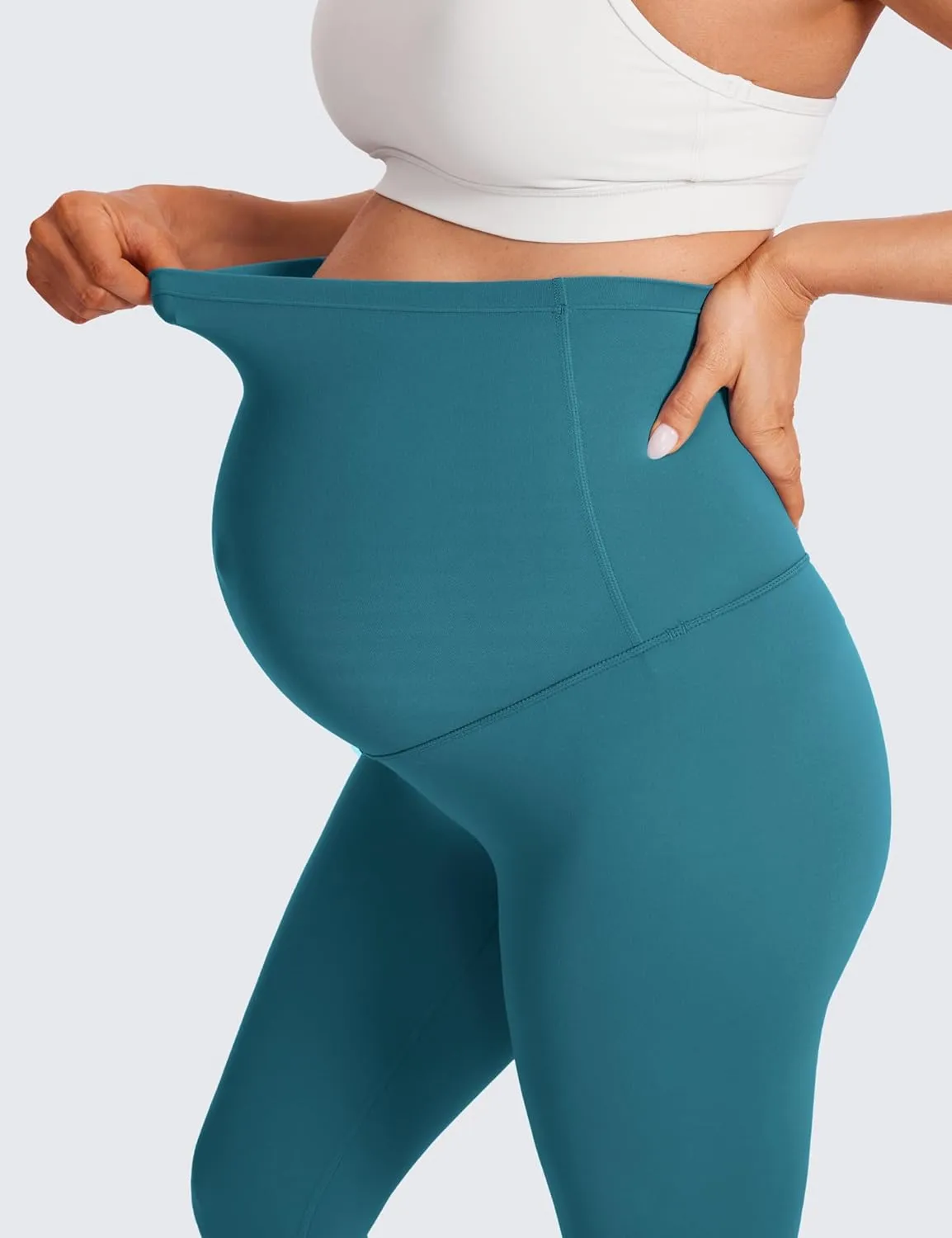 CRZ YOGA Womens Butterluxe Maternity Leggings Over The Belly 25" - Buttery Soft Workout Activewear Yoga Pregnancy Pants