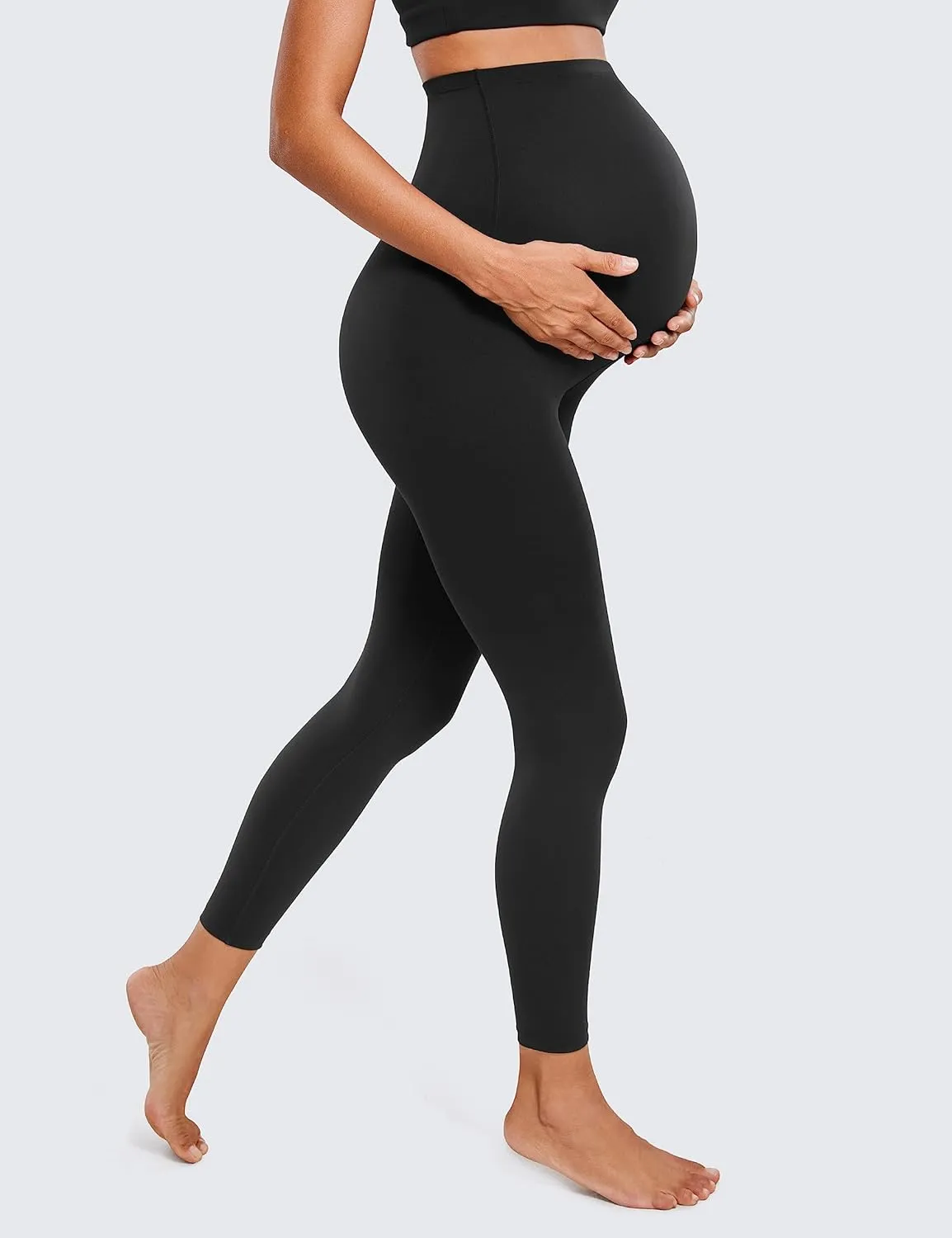 CRZ YOGA Womens Butterluxe Maternity Leggings Over The Belly 25" - Buttery Soft Workout Activewear Yoga Pregnancy Pants