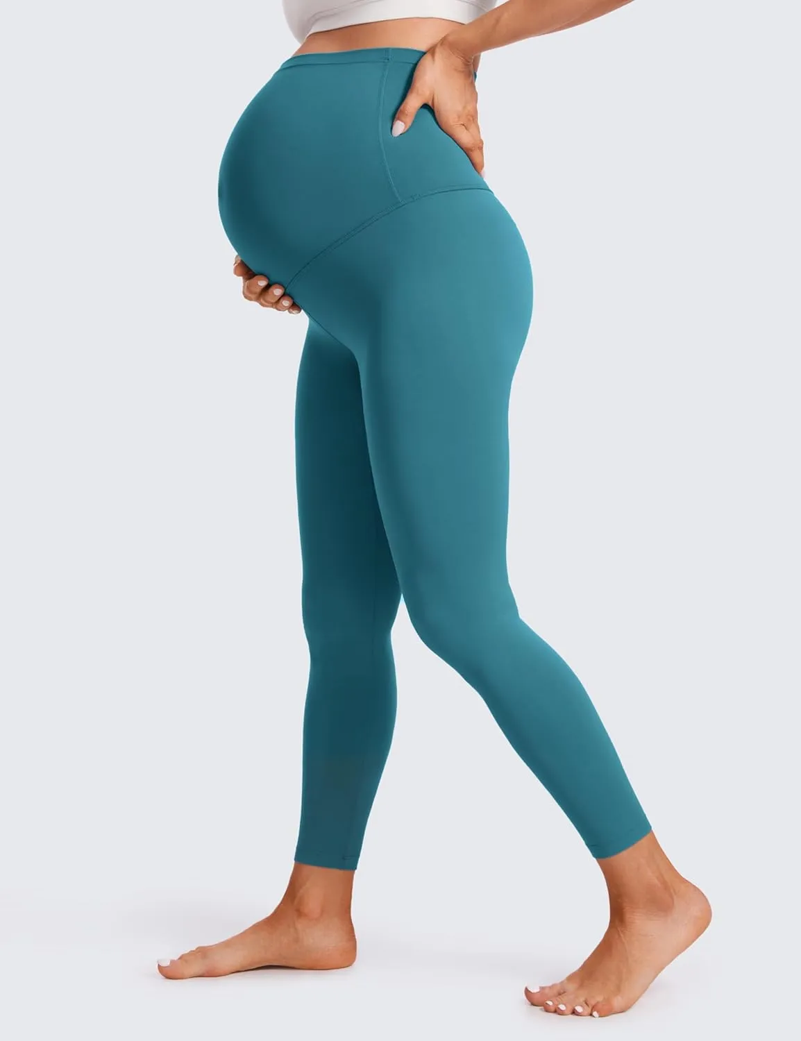 CRZ YOGA Womens Butterluxe Maternity Leggings Over The Belly 25" - Buttery Soft Workout Activewear Yoga Pregnancy Pants