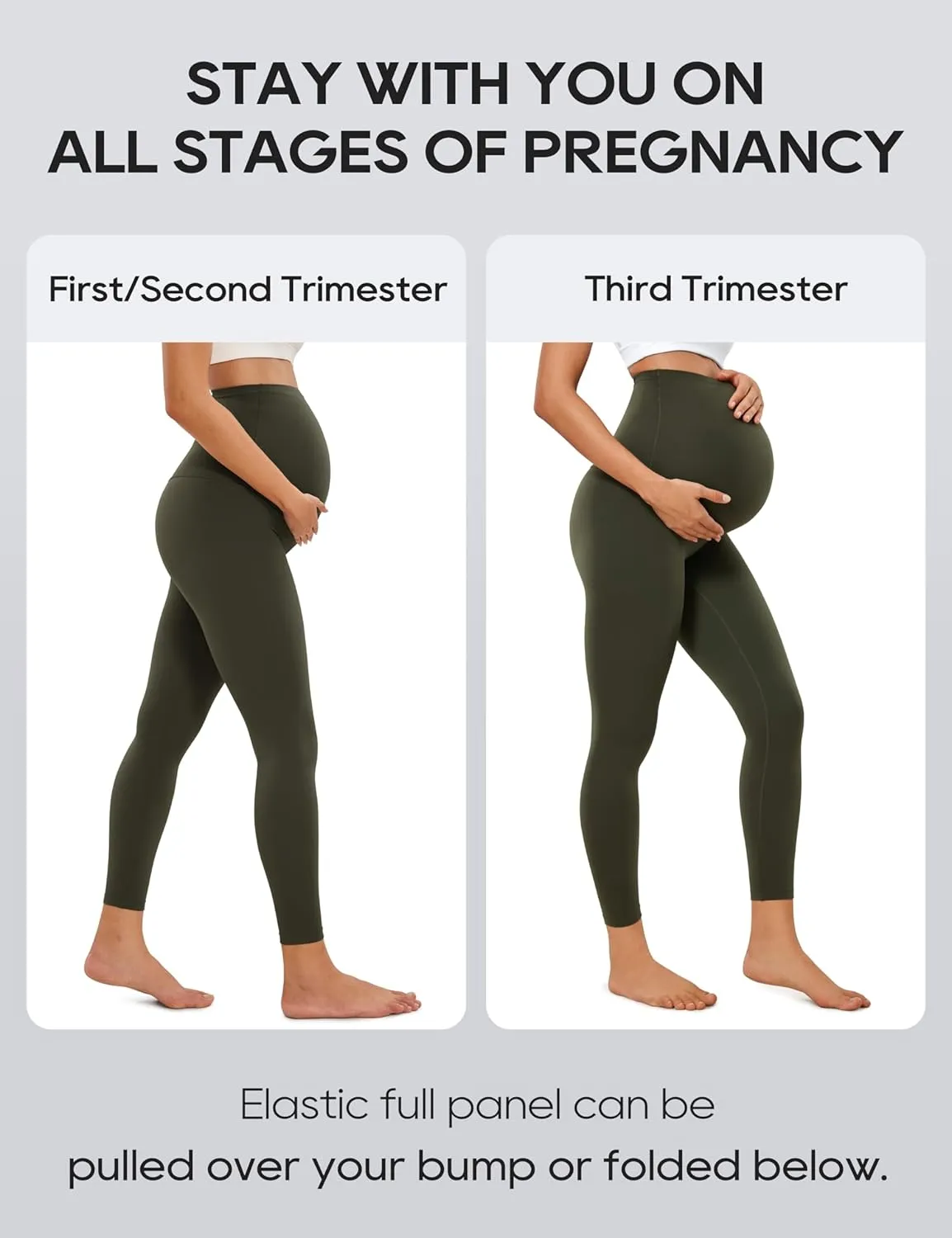 CRZ YOGA Womens Butterluxe Maternity Leggings Over The Belly 25" - Buttery Soft Workout Activewear Yoga Pregnancy Pants