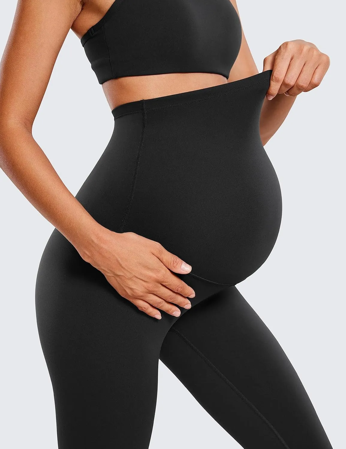 CRZ YOGA Womens Butterluxe Maternity Leggings Over The Belly 25" - Buttery Soft Workout Activewear Yoga Pregnancy Pants