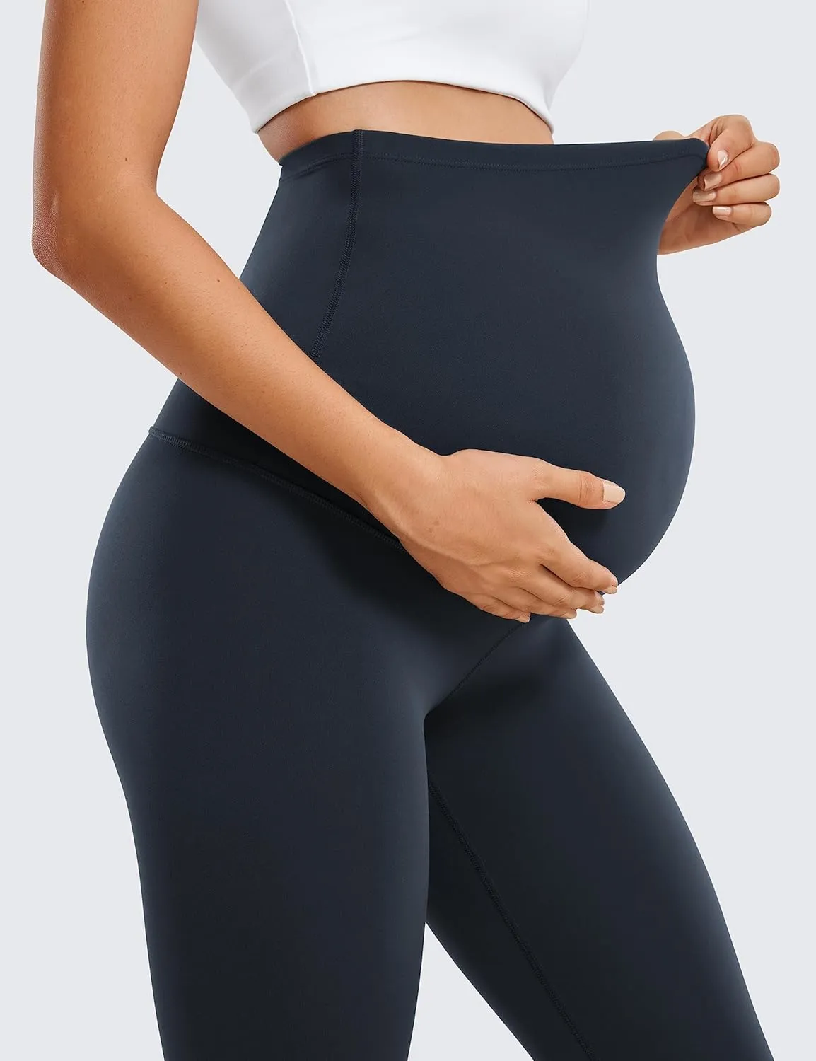 CRZ YOGA Womens Butterluxe Maternity Leggings Over The Belly 25" - Buttery Soft Workout Activewear Yoga Pregnancy Pants