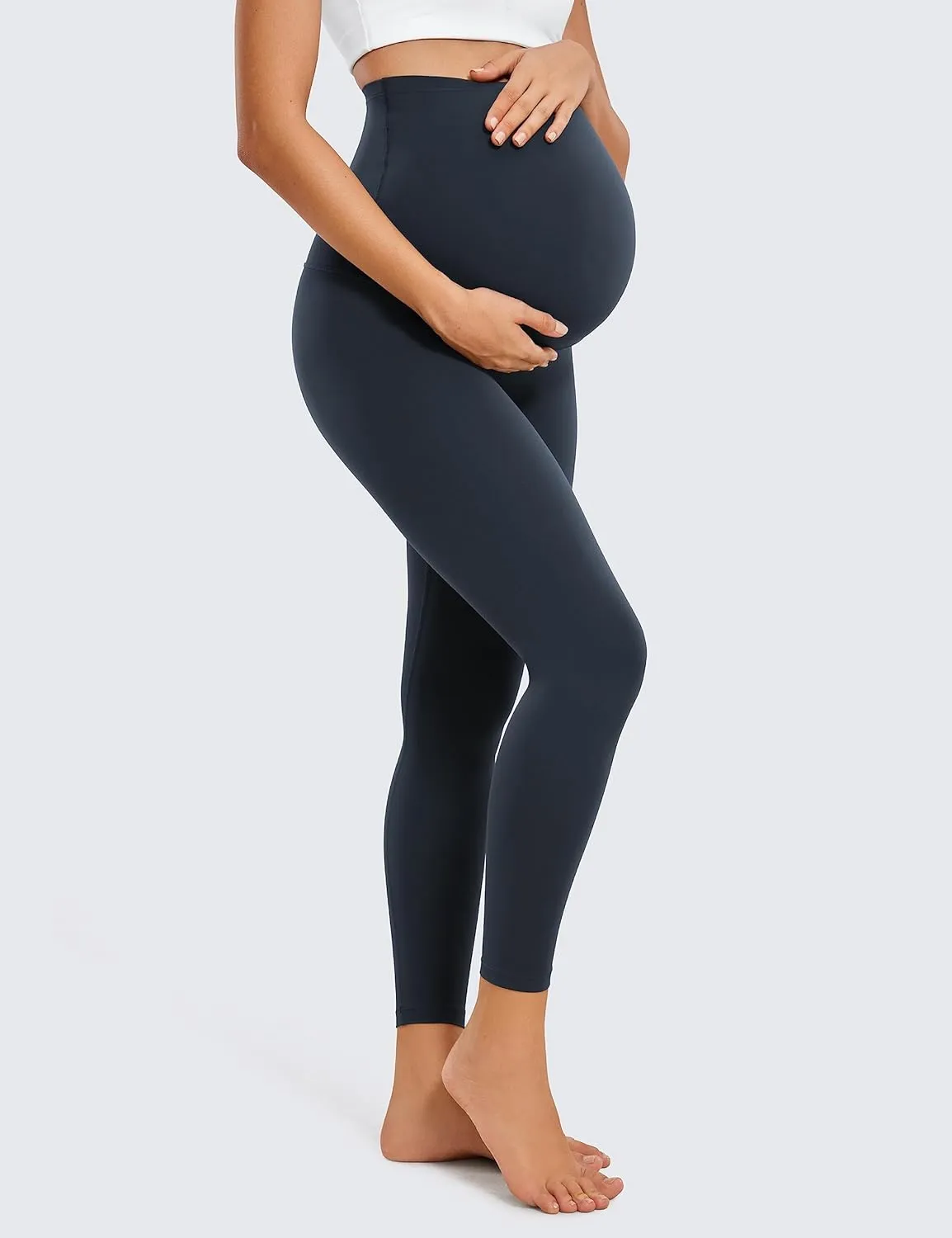 CRZ YOGA Womens Butterluxe Maternity Leggings Over The Belly 25" - Buttery Soft Workout Activewear Yoga Pregnancy Pants