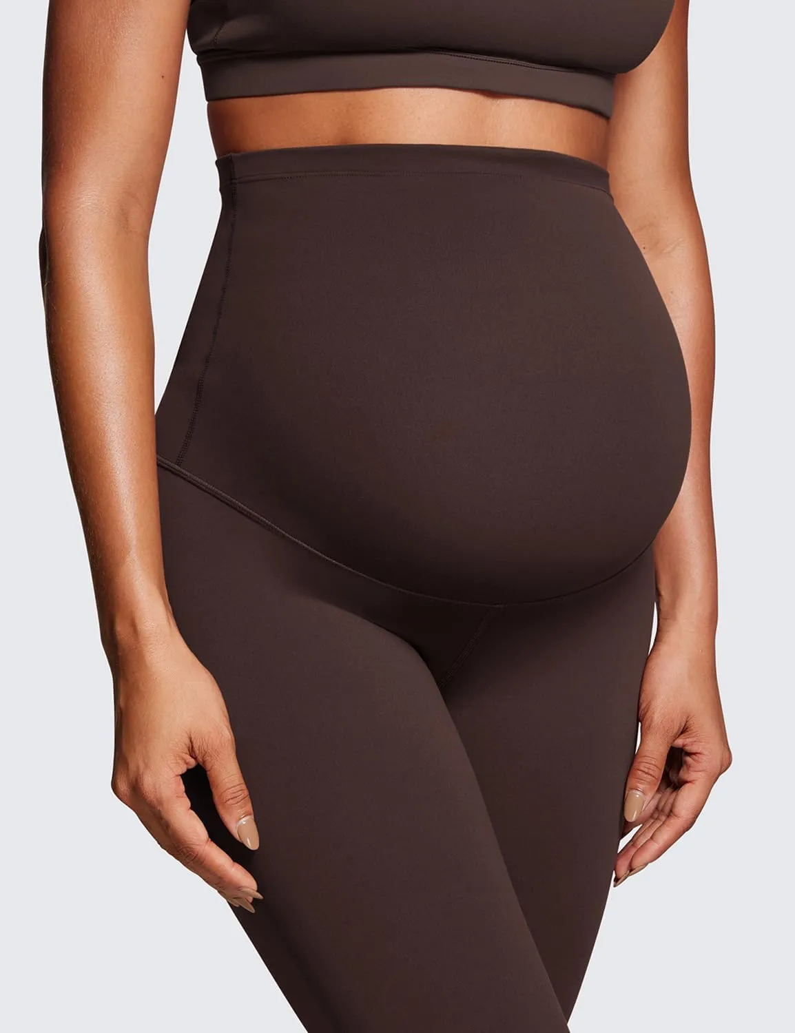 CRZ YOGA Womens Butterluxe Maternity Leggings Over The Belly 25" - Buttery Soft Workout Activewear Yoga Pregnancy Pants